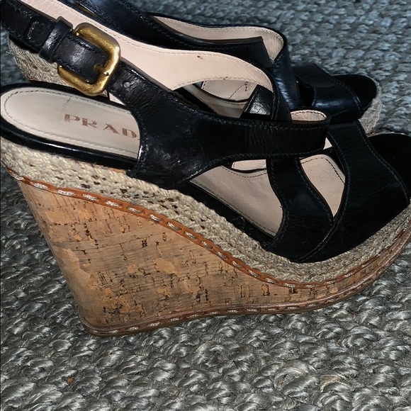 prada cork wedge